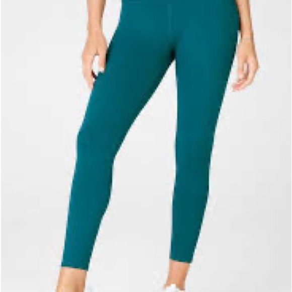 Fabletics Dark Teal Leggings - Picture 2 of 5